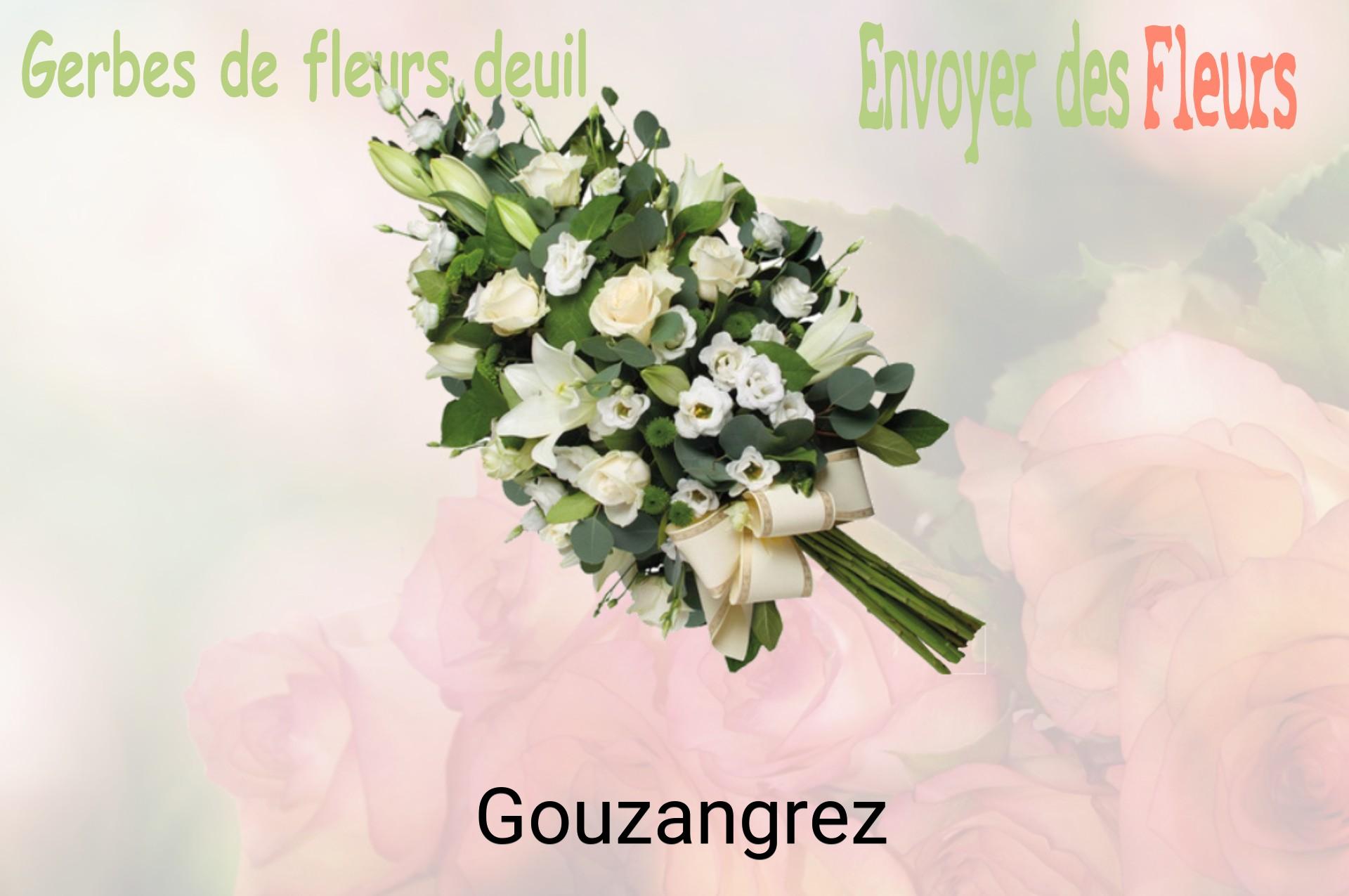 Gerbe de fleurs de deuil livrée à Gouzangrez